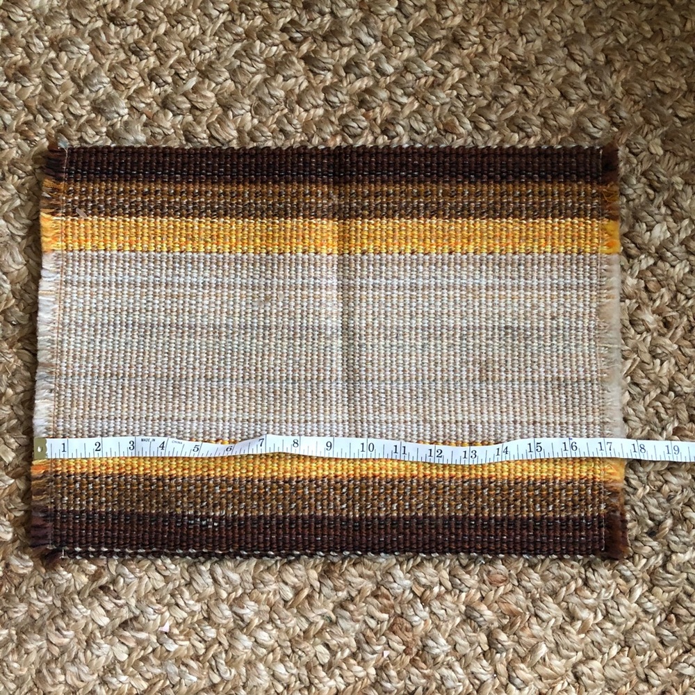 Vintage Neutral Stripe Placemats (Set of 2)